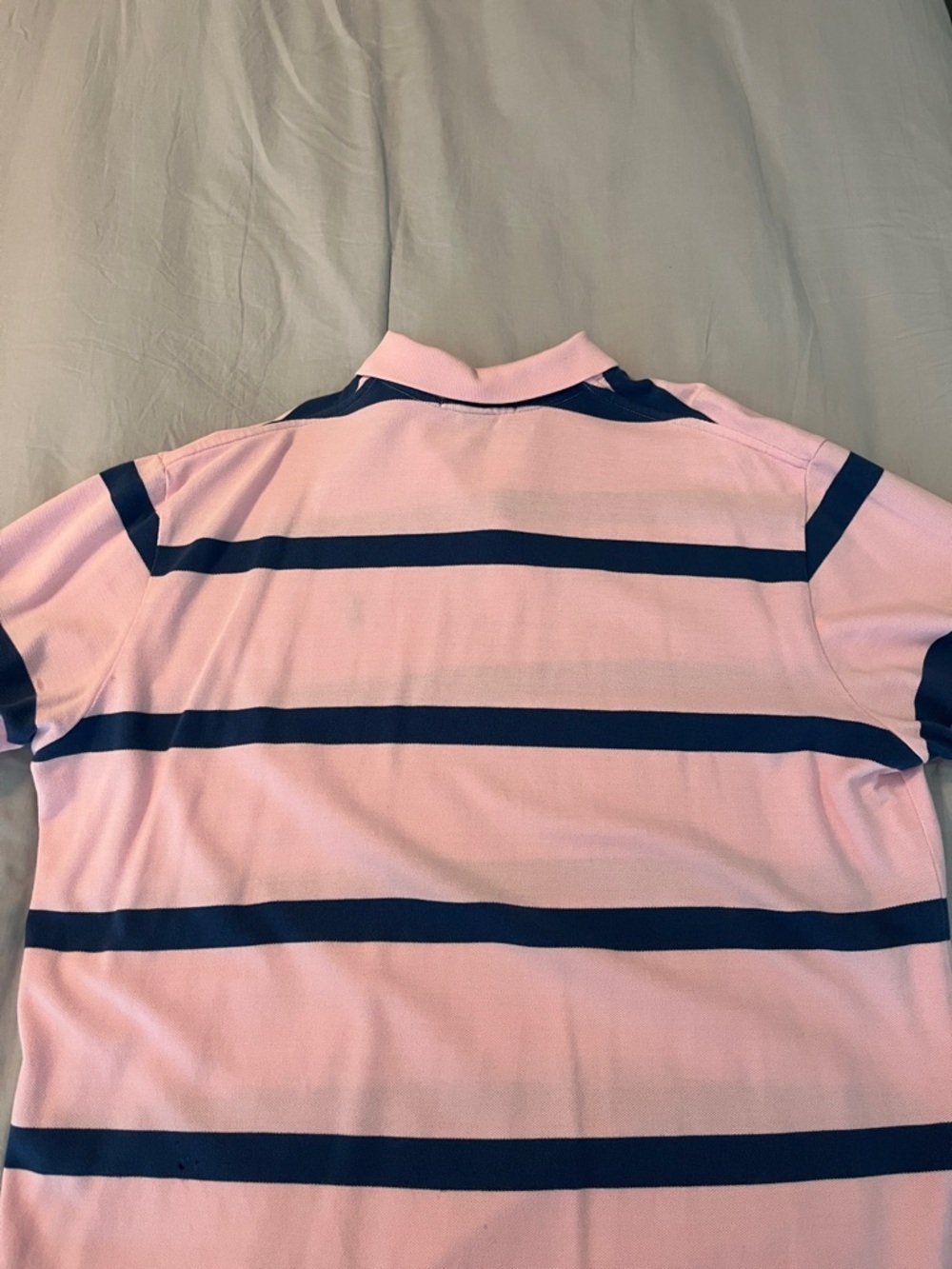 Polo by Ralph Lauren Pink with Navy Wide-Stripe Polo - Picture 2 of 8